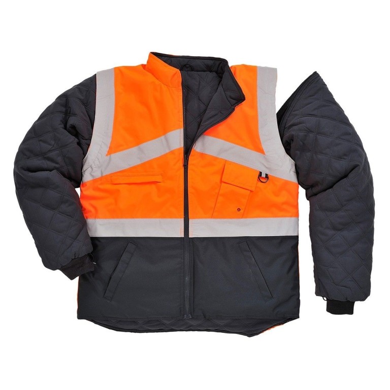 Portwest Hi Viz 2-Tone Reversible Water Resistant Jacket