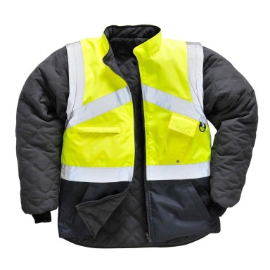 Portwest Hi Viz 2-Tone Reversible Water Resistant Jacket