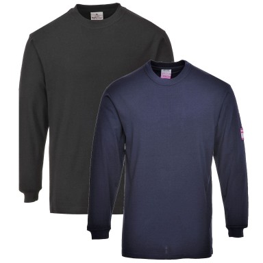 Portwest Modaflame Flame Resistant Anti Static Long Sleeve T Shirt