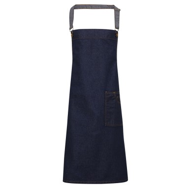Premier District Waxed-look Denim Bib Apron