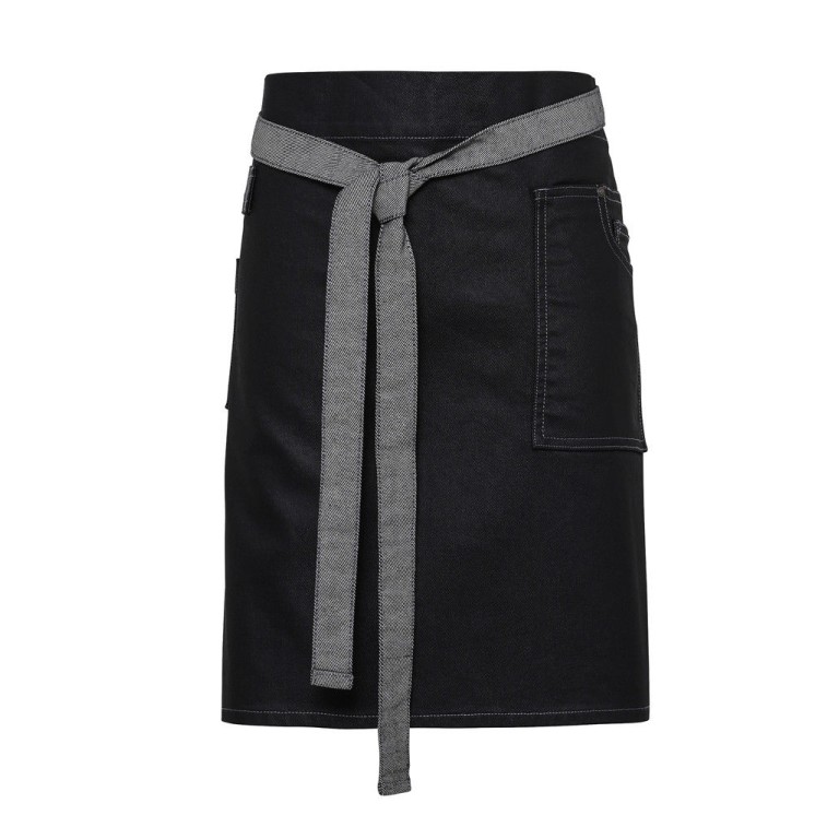 Premier Division Waxed look Denim Waist Apron