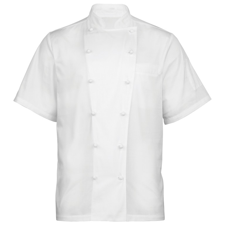 Premier Studded Front Short Sleeve Chef's Jacket