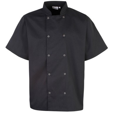 Premier Studded Front Short Sleeve Chef's Jacket