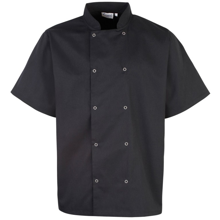 Premier Studded Front Short Sleeve Chef's Jacket