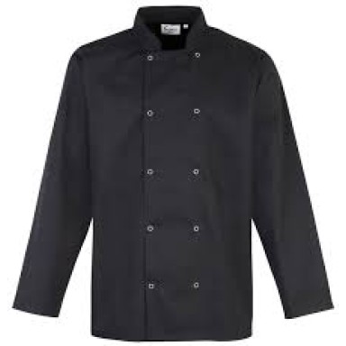 Premier Studded Front Long Sleeve Chef''s Jacket
