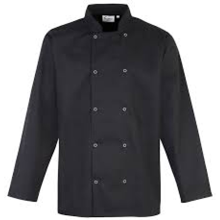 Premier Studded Front Long Sleeve Chef''s Jacket