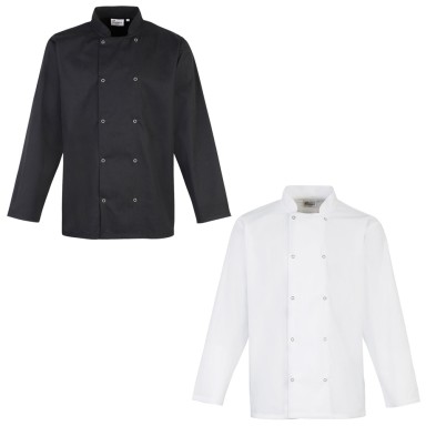 Premier Studded Front Long Sleeve Chef''s Jacket