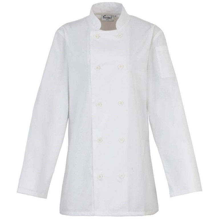 Premier Women''s Long Sleeve Chefs Jacket