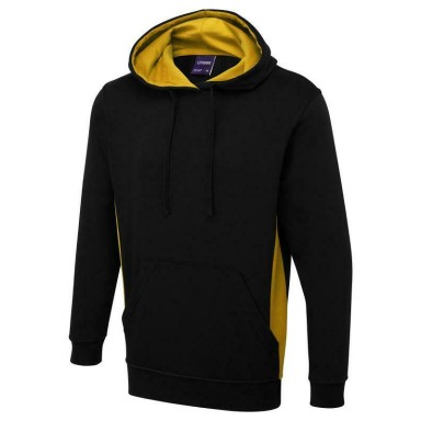 Uneek Two Tone Hooded Sweatshirt